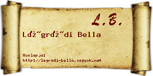 Légrádi Bella névjegykártya
